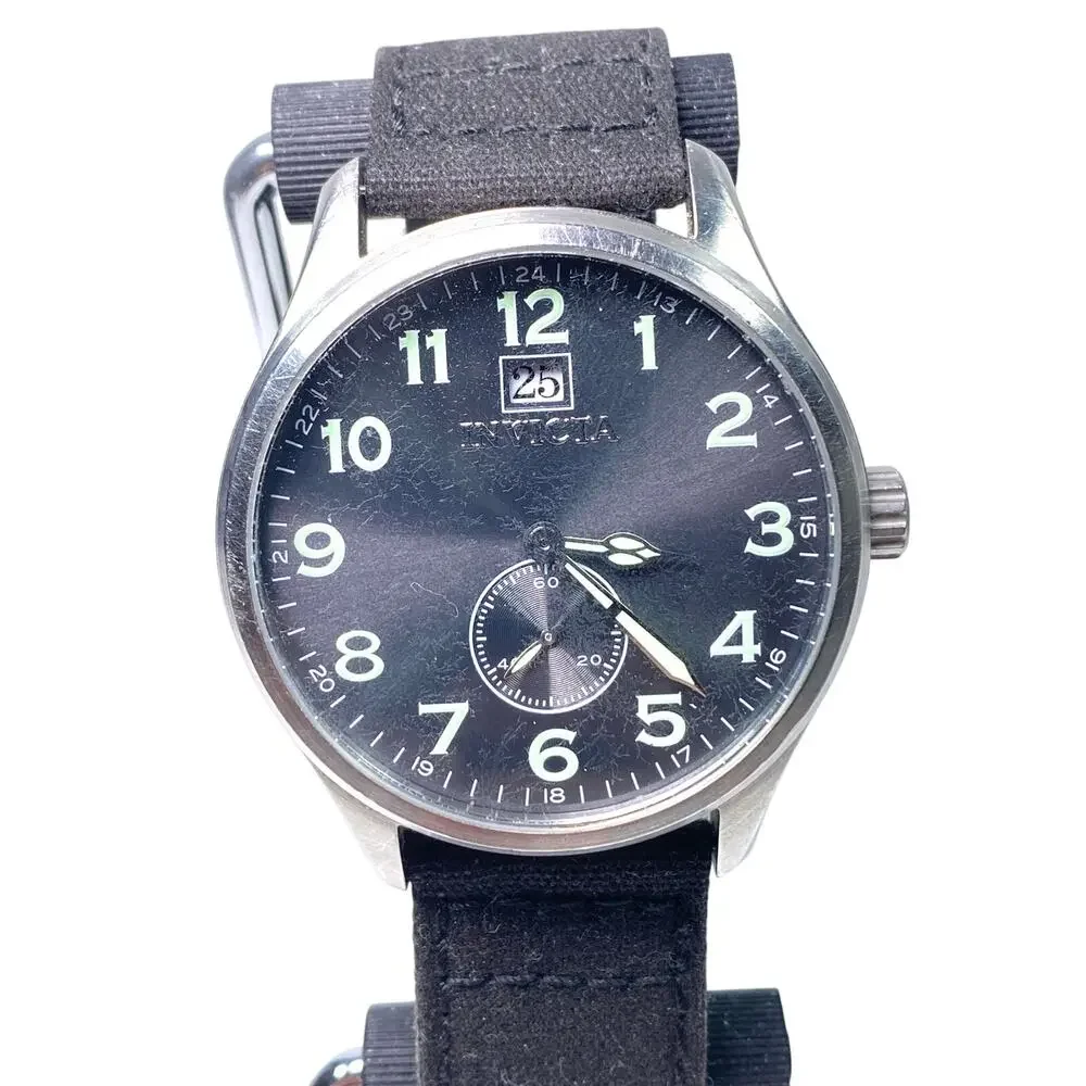 Invicta I-Force 5459 Quartz Watch Mens Charcoal Big Date Small Seconds 44mm 50M